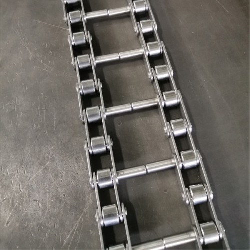 Double pitch stainless steel chain with extended pins | Stainless steel chain attachments | Industrial chains