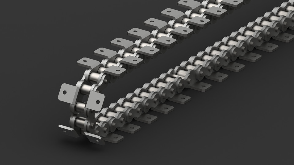 the method of storing the conveyor chain correctly