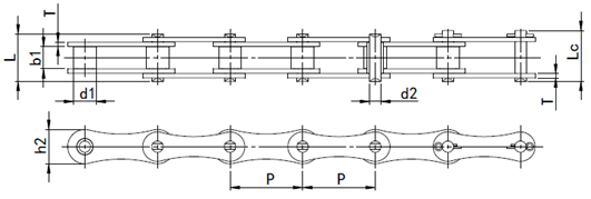 Double pitch stainless steel roller chain supplier