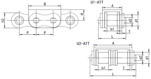 Conveyor Chain With Rubber Blocks supplier