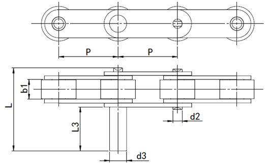 Extended pin chain supplier