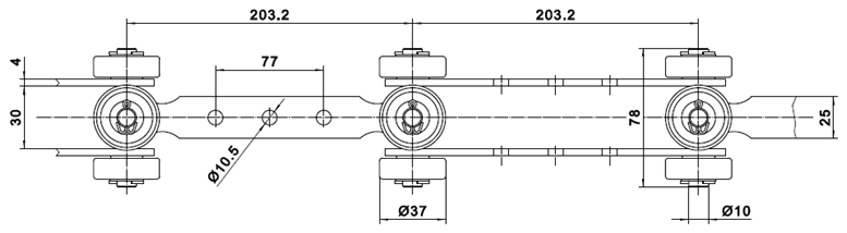 BI-Planar Cardan Conveyor Chain supplier