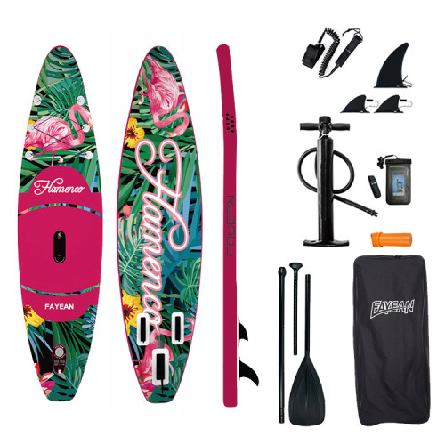 Inflatable Stand Up Paddle Board-Flamingos