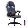 Ergonomic Backrest and Seat Recliner Computer High Back Gaming Chairs of Racing 003 blue