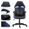 Ergonomic Backrest and Seat Recliner Computer High Back Gaming Chairs of Racing 003 blue