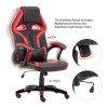 Ergonomic Backrest and Seat Recliner Computer High Back Gaming Chairs of  Racing 003 Red