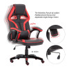 Ergonomic Backrest and Seat Recliner Computer High Back Gaming Chairs of Racing 003 Red
