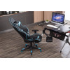 Ergonomic Backrest  High Quality Back Gaming Chairs of  Racing 005 Blue