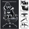 Ergonomic Backrest High Quality Back Gaming Chairs of Racing 005 White