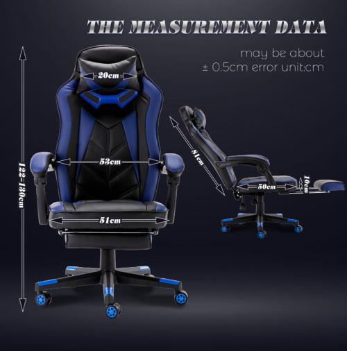 China Factory High Quality Back Gaming Chairs of  Racing 006 Blue