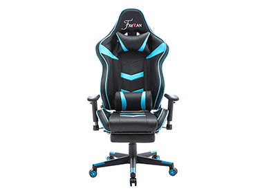 Ergonomic Backrest  High Quality Back Gaming Chairs of  Racing 005 Blue