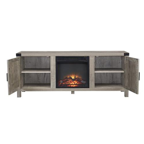 Farmhouse Electric Fireplace TV Stand for TV\'s Up to 65