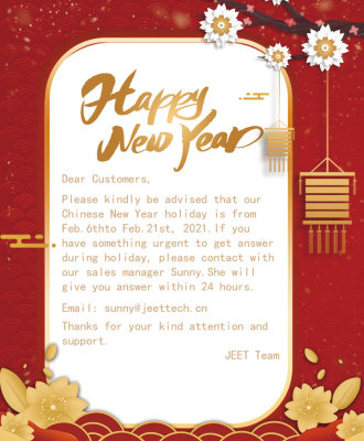 JEET Spring Festival Holiday Notice