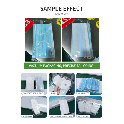Blank masks , KF94 , KN95 , N95 , butterfly shape masks packing machine with 3 servo motors 130-150pcs per min
