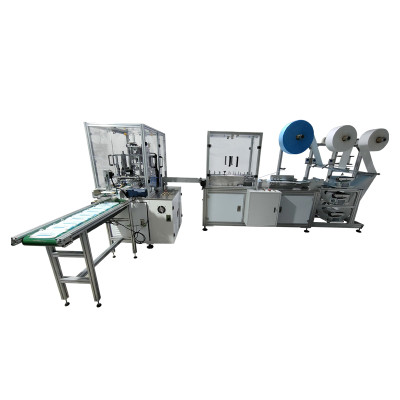 Automatic linkage mask machine with no material alarm sensor 1+1 Automatic Face Mask Machine Details-9 Servo Motor-150~180PCS/MIN