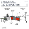 100-120pcs per min 1+1 9 servo motors mask making machine