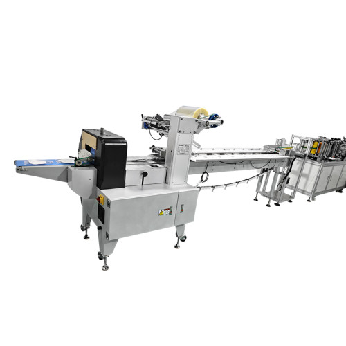 Fully automatic KN95 N95 mask machine with high speed packing machine automatic masks production line