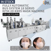 fully automatic high speed 18 servo motors KN95 N95 2D face mask making machine