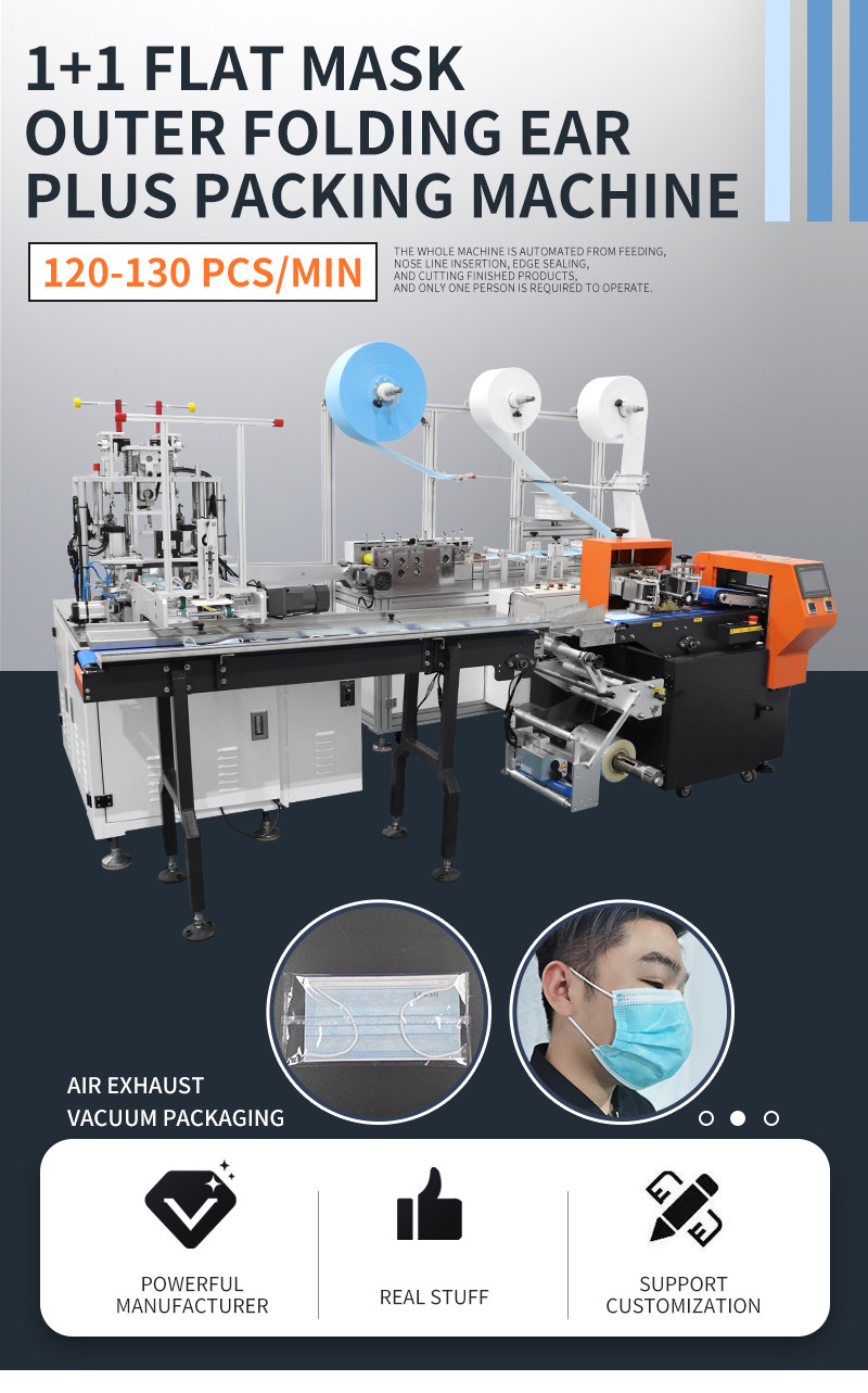 3ply mask machine with packing machine