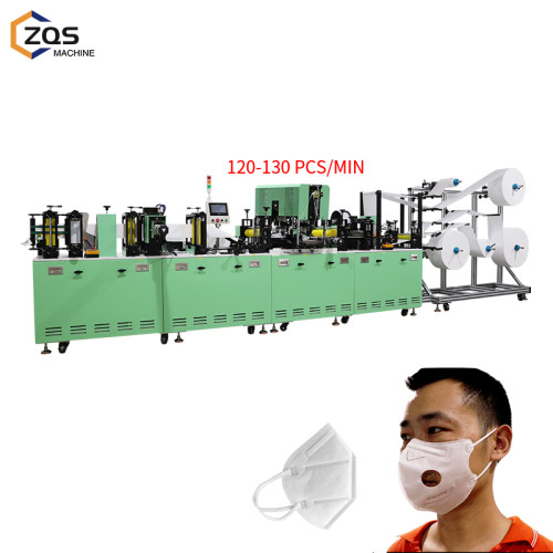 2021 fully automatic high speed 14 servo motors 4 ultrasonic KN95 N95 2D face mask making machine with punching device for breath valve