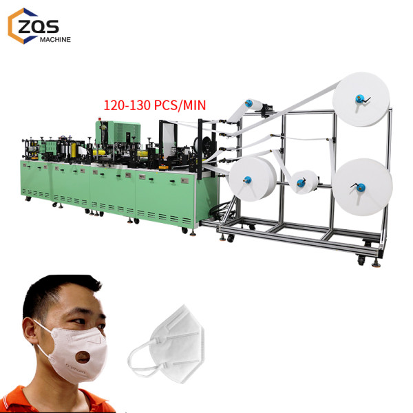 2021 fully automatic high speed 14 servo motors 4 ultrasonic KN95 N95 2D face mask making machine with punching device for breath valve