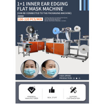 High speed full servo Inner Ear loop Edging Medical Hospital Face Mask Machine-100~120 PCS/MIN