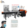 1+1 3ply mask machine with corrector and shafts , anti-static with safety cover connect with 3servo packing machine 120+ pcs per min