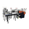 1+1 KF94 fish mask machine with flip device and ear loop folding device ,waste recycling device and packing machine 130-160pcs per min