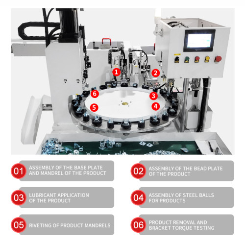 Factory supply directly hot sales 15-20 pcs per min Semi-automatic Caster assembly machine