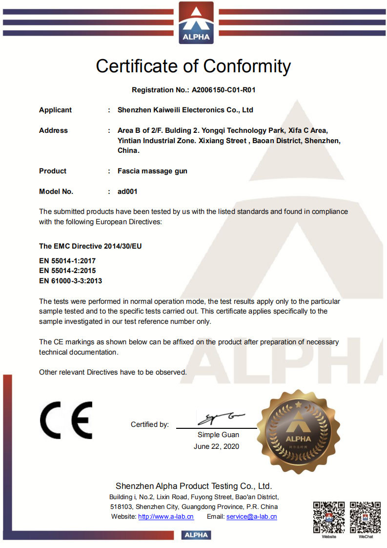 Certificate of Conformity