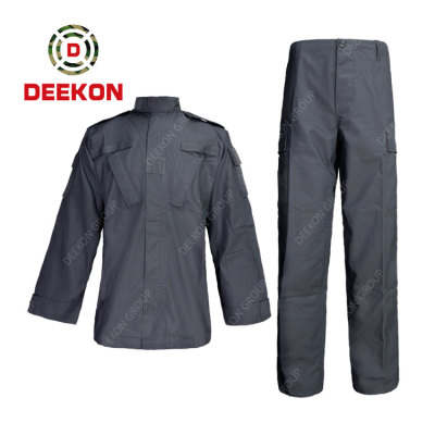 China military Clothing factory Supply Panama Grey Color TC 65/35 Army Used Uniform