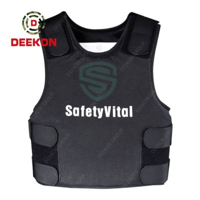 Manufacturer Black Ballistic Vest with Company Logo Printing