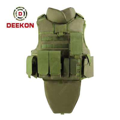 Supplier Bulletproof Vest Military Green Custom  with Pouches for Army Use