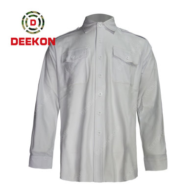 China Factory supply Good Quality Custom Army Uniform Military Stand-up Collar shirt