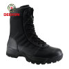 Custom Molded Sole Military Tactical Black Leather Army Combat Boots For Men