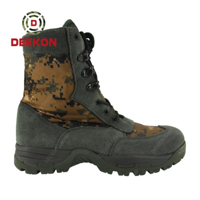 Durable Military Army Green Digital Camouflage Boots For Army Using