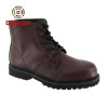 Dark Brown Full Grain Leather Military Tactical Boots