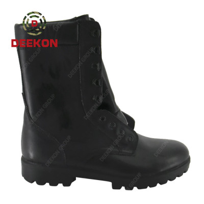 Factory Supply Military Army Boots Men Black Leather Combat Work Shoes