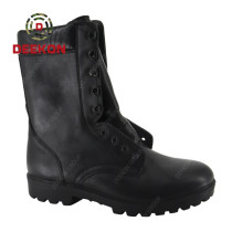 Factory Supply Military Army Boots Men Black Leather Combat Work Shoes