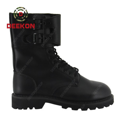 Black Leather Anti Slip Steel Toe Light Weight Army military tactical Boots