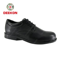 Genuine Leather Rubber Outsole Mens Tactical Officer Shoes