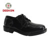 Deekon Factory Supply Custom Ghana Black Full Leather Officers Shoes