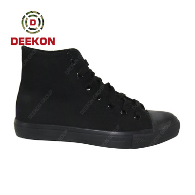 Deekon Supply for Combat Black Color Rubber Sole Canvas