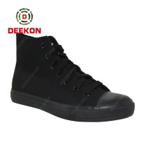 Deekon Supply for Combat Black Color Rubber Sole Canvas