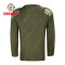 Deekon factory made army green color V-neck collar  Long Sleeve military army wool sweater