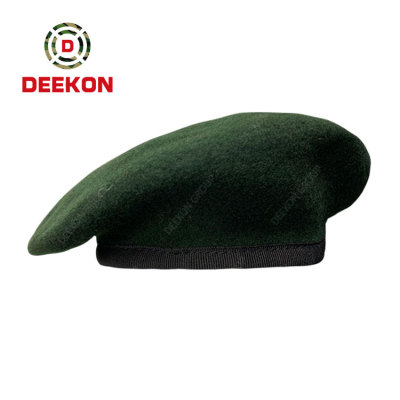 China Factory Supply High quality Army 100% Wool Men's Custom Military Beret Cap