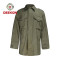 Deekon factory Fashion OEM Custom Mens Two Pockets Curved Hem 100% Cotton Military Shirts
