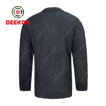 Deekon supply black Round-neck collar Long Sleeve military sweater pullover