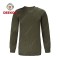 Deekon wholesale wool blended V-neck collar  Long Sleeve military wool sweater with elbow pads