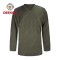 Deekon factory supply army green V-neck collar  Long Sleeve military acrylic sweater
